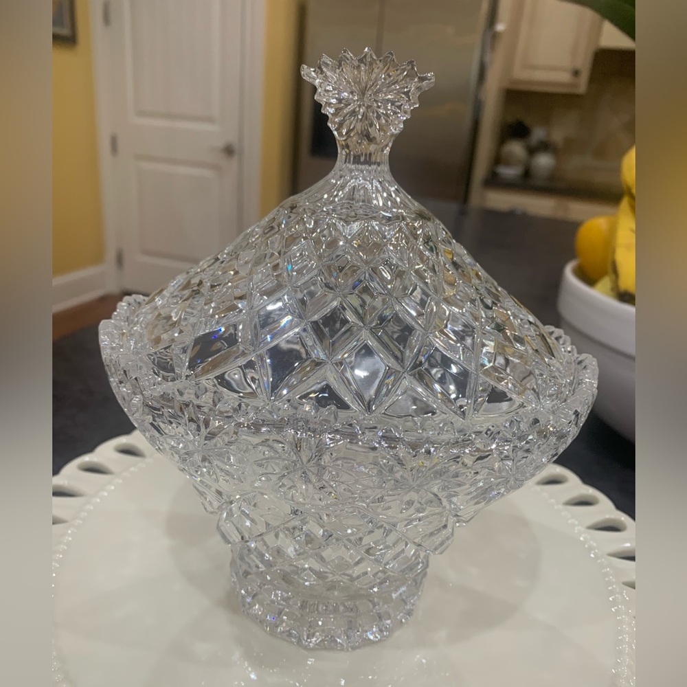 Elegant Crystal Candy Dish